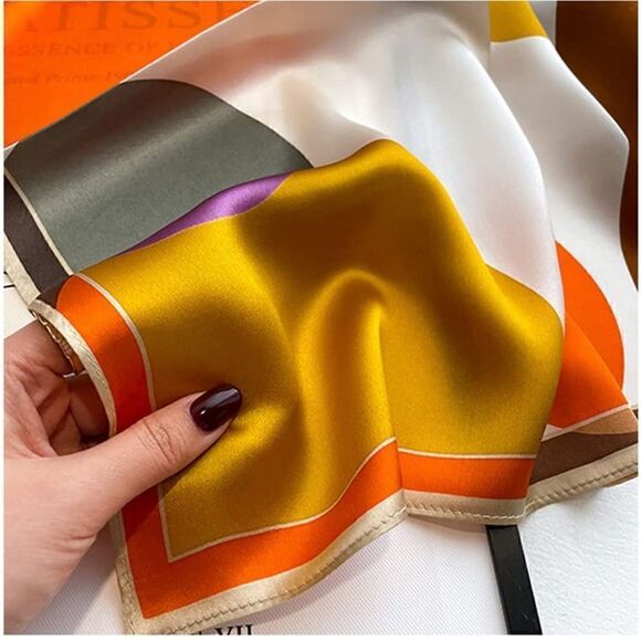 Circles Mulberry Silk Neck Scarf main image 6